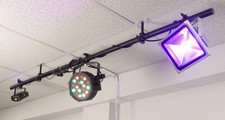 ALZO Suspended Drop Ceiling DJ, band, stage light mounting bar with 15 ft power