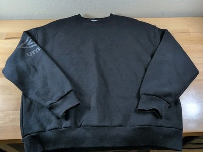 Umbro Sweatshirt Mens Medium Black Crewneck Logo Pullover