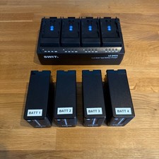 4x Hahnel HL-U100 Pro (Sony BP-U100) Batteries + SWIT 4-Bay Charger (LC-D421U)