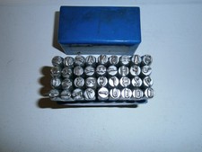 36 Pc Numbers Letters Punch Stamp Set A-Z 0-9