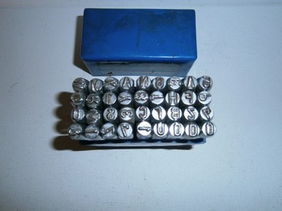 36 Pc Numbers & Letters Punch Stamp Set A-Z & 0-9