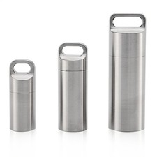 Pill Case Keychain Waterproof Stainless Pill Travel Keychain Small
