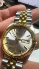 Vtg Seiko Men 7N43-8111 Dress Jubilee Day Date 2Tone Quartz 35mm Watch A50