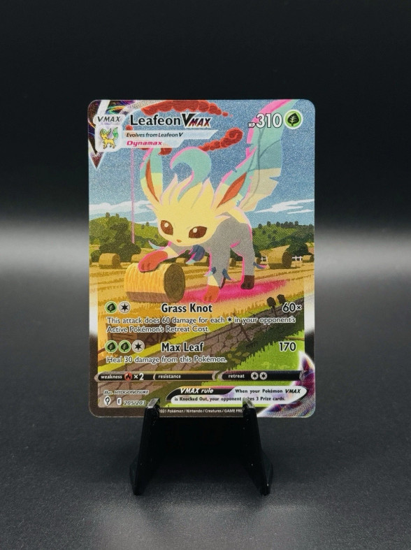 Pokemon Leafeon VMAX Alternate Art Secret 205/203 Swsh07: Evolving Skies Holo NM