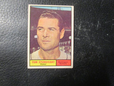 1961  TOPPS #293  TOM STURDIVANT  SENATORS  EX/EXMT