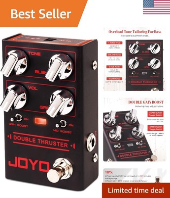 R-28 DOUBLE THRUSTER Bass Overdrive Pedal - Independent Control Knobs Included