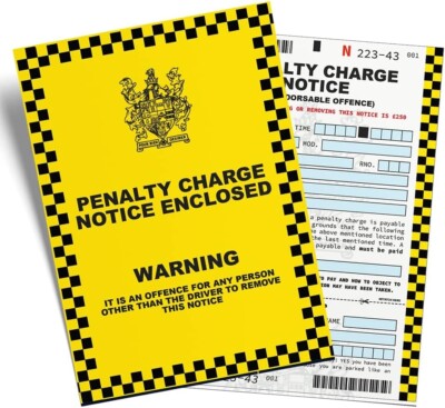 10er-Pack - realistisch offiziell aussehende Neuheit Witz Streich lustiges Parkticket PNC