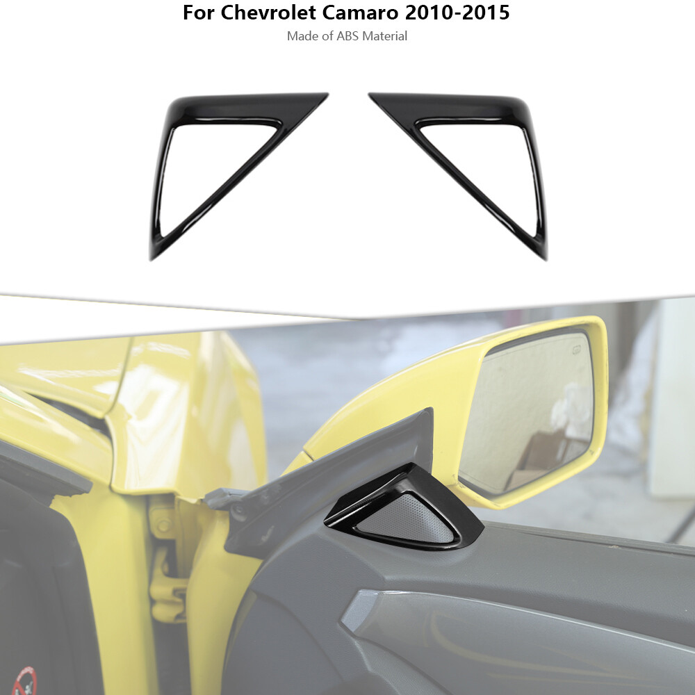 2-Piece Black A-Pillar Speaker Cover Trim For Chevy Camaro 2010-2015 – SHINEKA ABS Bezels