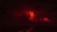 Landscape bisbiswas painting art night red Custom Gaming Mat Desk