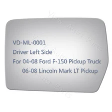 Outside Mirror Glass for 2004-10 Ford F150 Pickup Truck Driver Left Side LH 2980