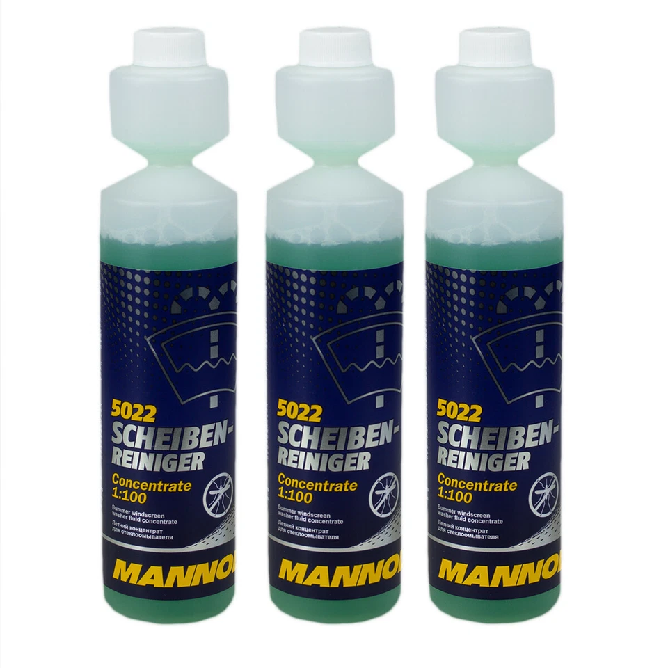 3x 250ml MANNOL 5022 Limpiador De Cristales 1:100 Concentrado De Limpieza - Imagen 1 de 1