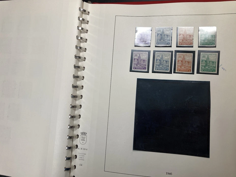 56.  Germany , 1946，SC#14NB13-16/a, 1 Imperf. set，from a binder page，MH，Cv$84.0 - Image 3 of 3