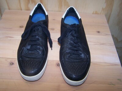 Zara black genuine leather lace up shoes Zara Trainers Black Lace Up Shoes Sneakers WOMENS SIZE 12  main image 4