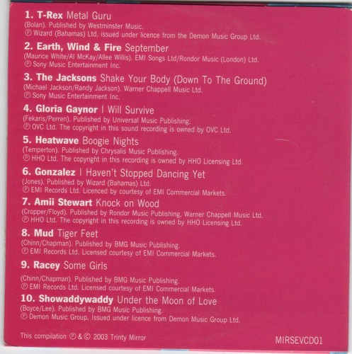 70s COLLECTION - PROMO CD: T-REX, MUD, JACKSONS, HEATWAVE GONZALEZ SHOWADDYWADDY - Picture 2 of 2