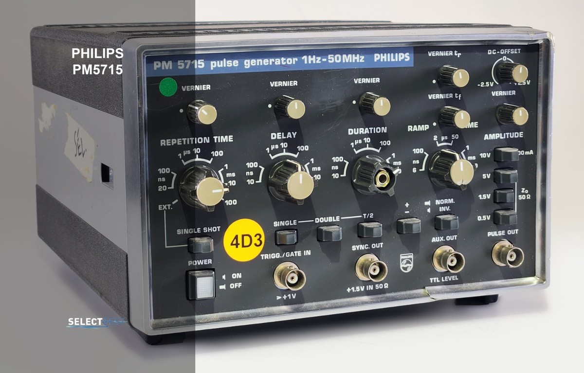 PHILIPS PM5715 PULSE GENERATOR 1 Hz to 50 MHz, 6ns-0.1s ***LOOK
