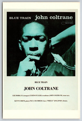 Blue Train John Coltrane Jazz Music Record Promotion Ad Postcard UNP 6x4