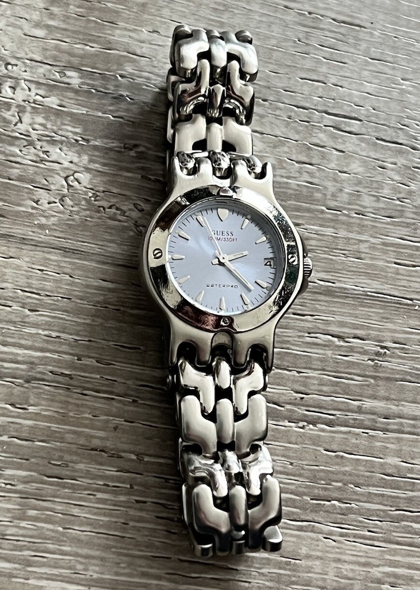 GUESS waterpro  腕時計シルバー Vintage Guess,, Waterpro '' Men's Watch Quartz Japan