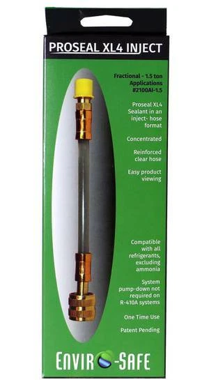 ENVIRO-SAFE REFRIGERANTS Easy Seal, Enviro-Safe,Direct Inject,ProSeal XL4,for R12, R22,Fractional to 1.5