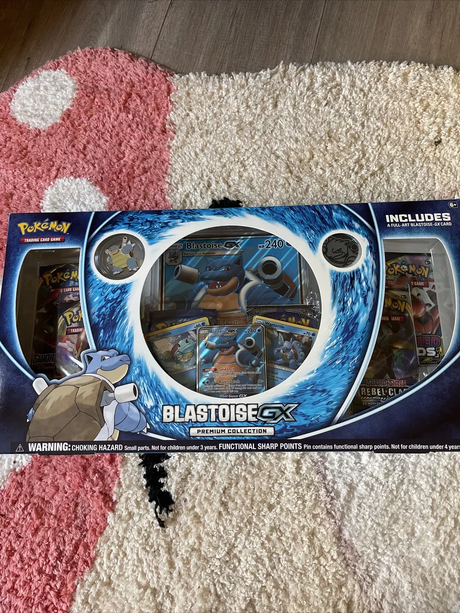 Pokémon TCG: Blastoise-GX Premium Collection- 3 Foil Cards