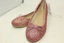 NWT Cat & Jack Girls Shoes Sparkling Pink Glitter Slip on Ballet Flats SIZE 3