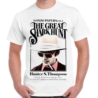 Hunter S Thompson The Great Shark Hunt Gonzo Retro T-Shirt 2975
