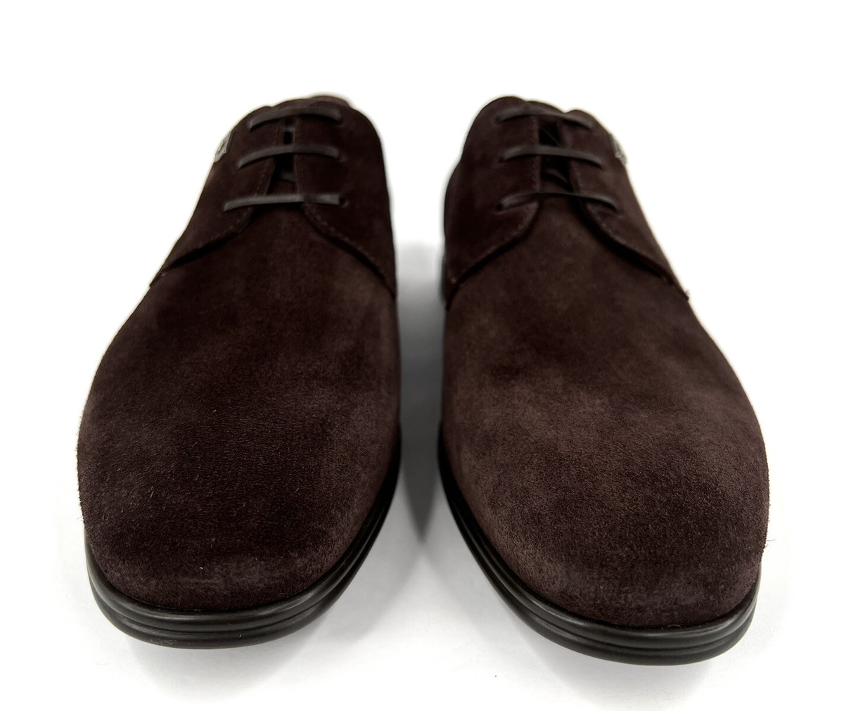 Salvatore Ferragamo Spencer Derby Suede Oxford Gancini Logo  display picture 3