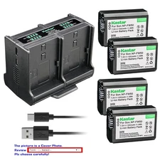 Kastar Battery Quadruple Charger for Sony a7 II ILCE-7R Alpha 7R a7R ILCE-7RM2