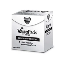 Vicks VapoPads Original Menthol Scent 20 Count Menthol Scented Vapor Pad Refills
