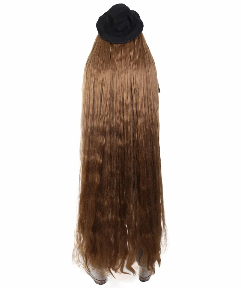 Cousin Itt Inspired Costume Adult Addams Family Wig Hat Glasses Set - Image 4 of 4