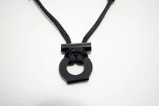 Adjustable Fire Starter Necklace With Black 550 Fish n' Fire Paracord  Cord 