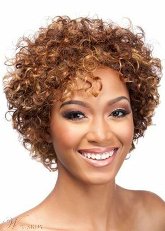 Women Short Spiral Curls Pixie Cut Wigs Afro Curly Wigs  display picture 1