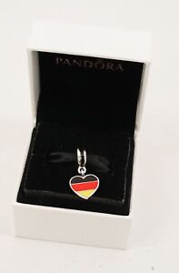 Authentisch Pandora Silber Deutschland Herz Flagge Rot Schwarz Gelb Charm Enmx Ebay