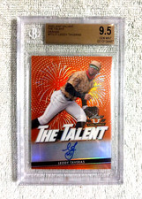 2020 Leaf Valiant Leody Taveras The Talent Orange /75 BGS 9.5 Gem Mint 10 Auto