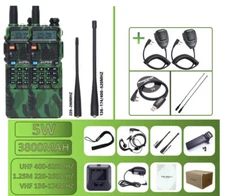 2PCS BAOFENG UV-5R III 136-174 TRI-BAND FM HAM TWO-WAY RADIO WALKIE TALKIE 128CH