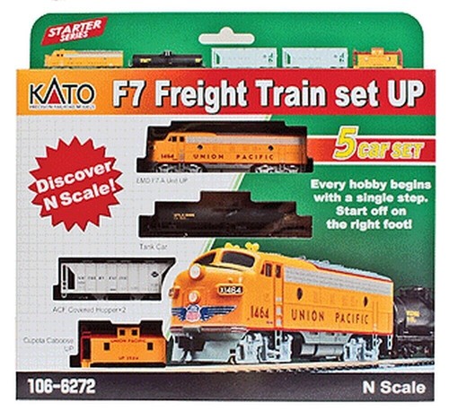 KATO 1066272 Spur N UP F7A Diesellok & 4 Wagen Güterzug Set 106-6272 | Zustand: New