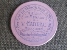MIROIR DE COURTOISIE publicitaire cycles machines à coudre CADEAU Bazoches (45)