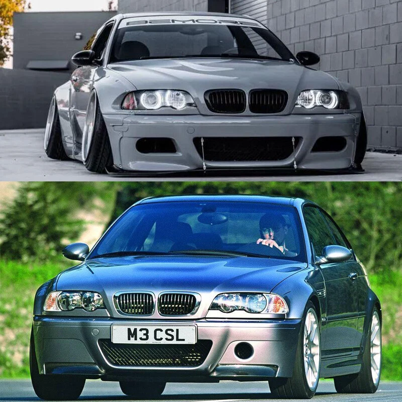 Parrilla delantera negra brillante para BMW E46 325CI 330CI 328i 1999-2002 2D Foto 3 de 4