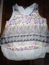 Contemporary Style Signature Studio Tank Top Women’s Large Colorful Lined