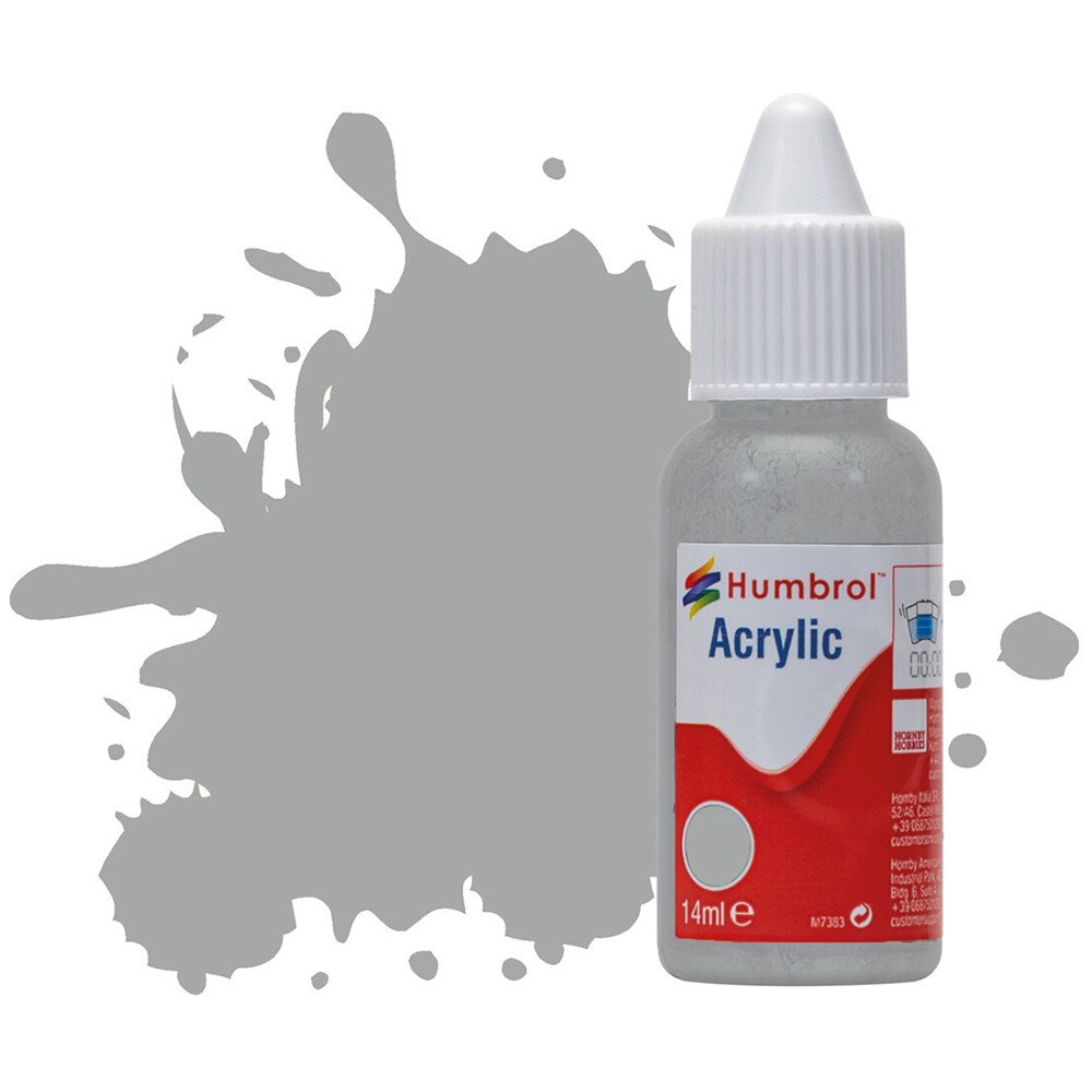 Humbrol Acrylic Paint No 129 US Gull Grey 14ml Fast Dry for Models DB0129