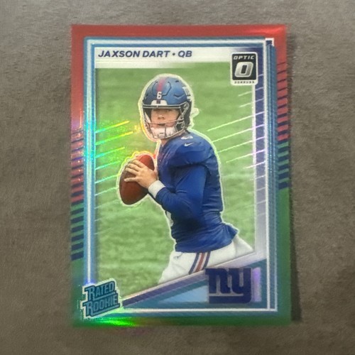 2025 Panini Donruss - Rated Rookie Jaxson Dart #400 Optic Red & Green Prizm (RC)