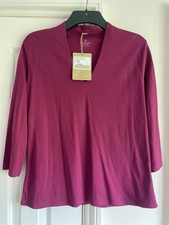 Spirit of the Andes size L. Prima cotton wine colour thermal top. New With Tags.