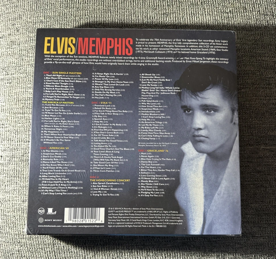 Elvis Presley: Memphis (CD) Box Set 5CD NEW /SEALED - Image 2 of 4