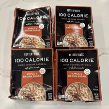 Better Oats 100 Calorie Quick Cooking Oatmeal With Flaxseed Maple & Brown Sugar 