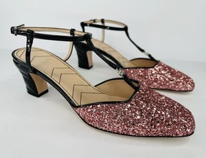ESCARPINS FEMME GUCCI PETITE GG SLINGBACK PAILLETTES PATENT CHARLOTTE TAILLE EU 40