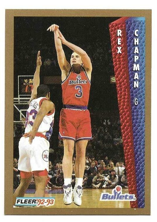 REX CHAPMAN 1992-93 FLEER CARD NEAR MINT CONDITION