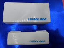 Vintage Pan Am World Airlines 2 Trinket Boxes (Empty)