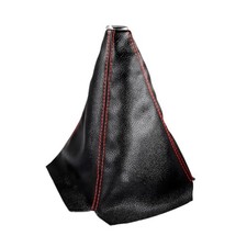 Car Shift Knob Dust Cover, Auto Gear Shift Knob Boot, Dust-Proof Leather, Red