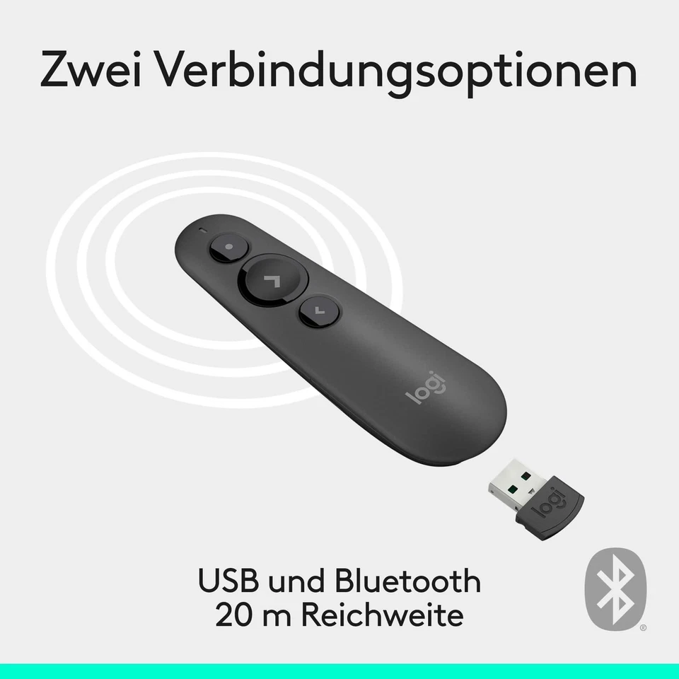 Logitech R500s Presenter: Universell kompatibel mit 20m Reichweite und Laser - Bild 4 von 4