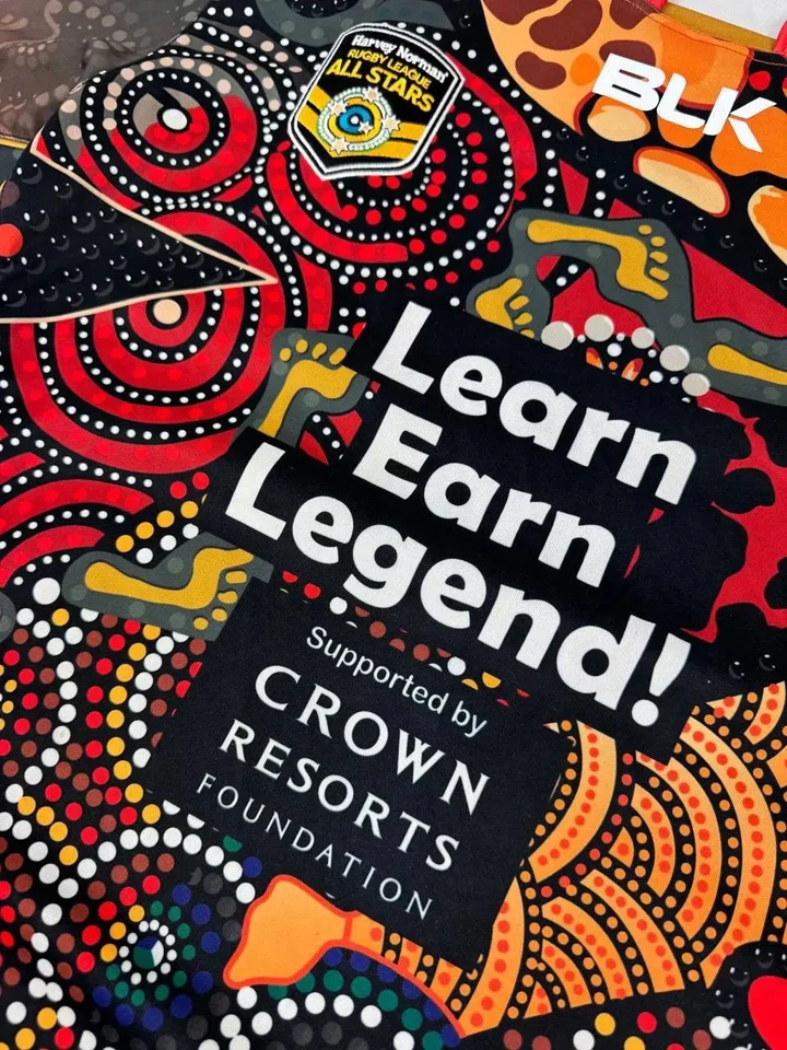 Camiseta deportiva de rugby BLK NRL HARVEY NORMAN All Stars para hombre talla L Foto 4 de 4