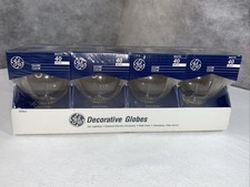 GE Decorative Globes Light Bulb 4 PACK Sealed 40W 40G25 Clear Med Vtg NOS HTF